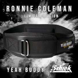 Schiek Sports Ronnie Coleman 4004 Weightlifting Belt - Limited Edition Yeah Buddy - 4 Inch Carbon Fiber and Nylon Material Lifting Belt