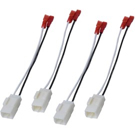 4 Pack 72-6514 Car Speaker Wiring Harness Adapter Plug Compatible with Jeep Cherokee Ram Wrangler Chrysler 200 300C Speakers for Dodge Grand Caravan Durango Charger Front Rear Door Wire Connector