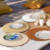 Kochorie Round Woven Placemats Set of 8,13 Inch Boho Placemats