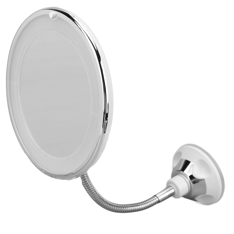 Magnifying Mirror 10X Magnification LED Fill Light Suction Cup Adjustable