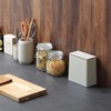 ideaco TUBELOR Mini Flap Trash Can with Lid, Sand White,