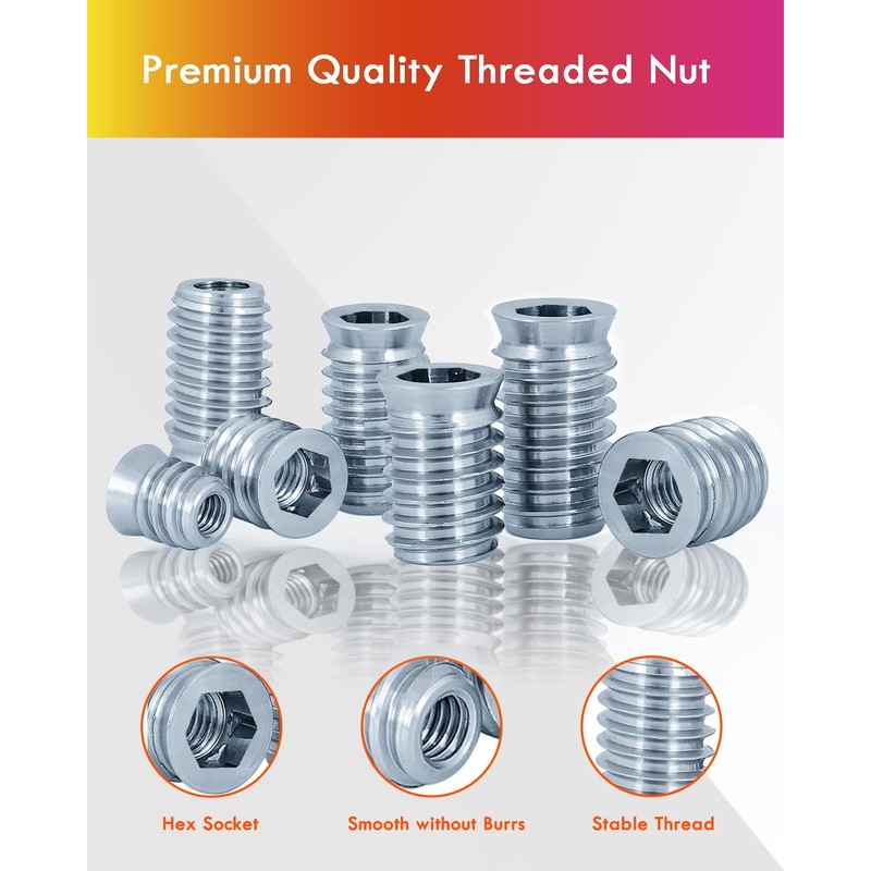 Gorffy Screw Nuts, Pack of 30, M10 x 25 mm
