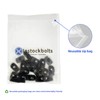 M6 Black U-Style Clip-On Nut, U-Type Carbon Steel Regular Extruded