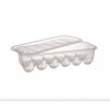 Essentials™ Rectangular Plastic Egg Storage Container with Lid Hold 12Eggs