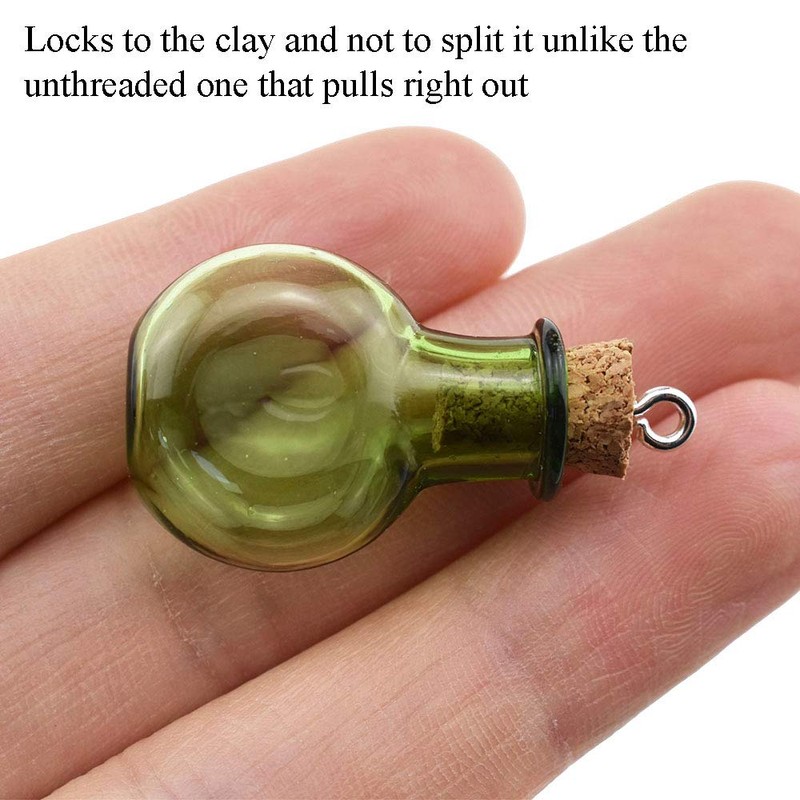 Binzzo 1/3 Inch Small Screw Eyes Solidly Closed Eyelet Threads