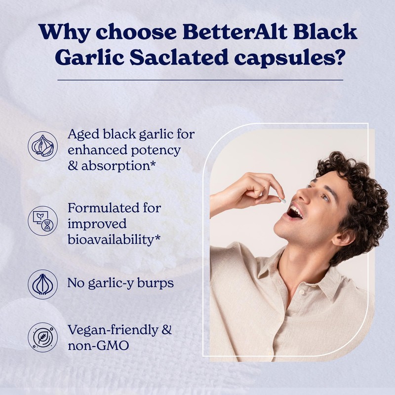 Betteralt Saclated Garlic 60 Capsules
