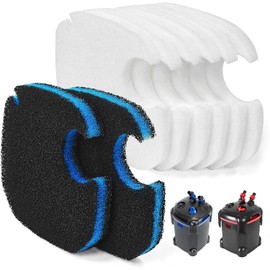 Replacement Canister Filter Pads Compatible with AMOSIJOY、Pondforse、Coospider-repta 172/225/265GPH Aquarium External Filter, 6 White Floss and 2 3-in-1 Coarse Filter Pads with Activated Carbon- 8PCS