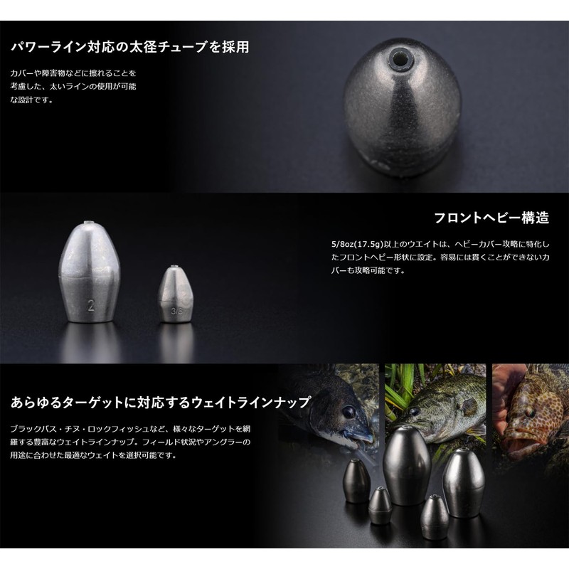 JACKALL JK Tungsten Custom Sinker Series TG Bullet Sinker 42.0g