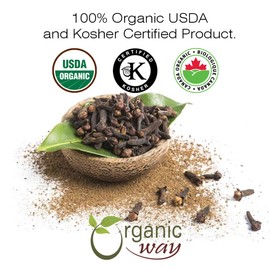 Organic Way Premium Cloves Powder (Syzygium aromaticum) - Aromatic Spice | Organic & Kosher Certified | Raw, Vegan, Non GMO & Gluten Free | USDA Certified | Origin - Sri Lanka (1/4 LBS / 4 OZ)