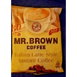 Mr. Coffee MR . BROWN COFFEE ITALIAN LATTE STYLE INSTANT COFFEE 3 IN1 (30 SACHETS X17G)