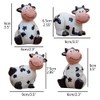 Cute Mini Cattle Cow Figurines Resin Statue Animal Model Desktop