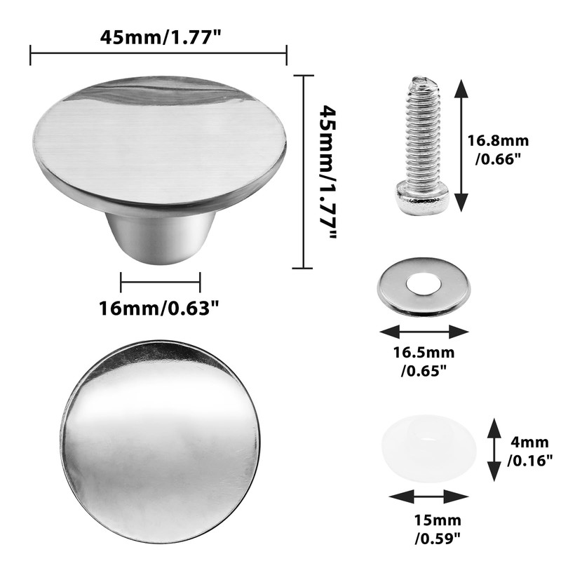 Uenhoy 4 Pcs Dutch Oven Knob Stainless Steel Pan Pot