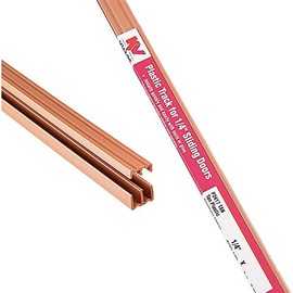 Knape & Vogt P2417 TAN 72 72" x 1/4" Sliding Track and Guide Kit, Tan