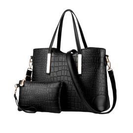 Bluelander Bolsa para Mujer con Cosmetiquera, 2 en 1, Bolso Estilo Tote Bag, Casual, Elegante con Múltiples Compartimientos, Cuero de PU de Alta Calidad, Resistente al Agua, Regalo Perfecto para Mujer
