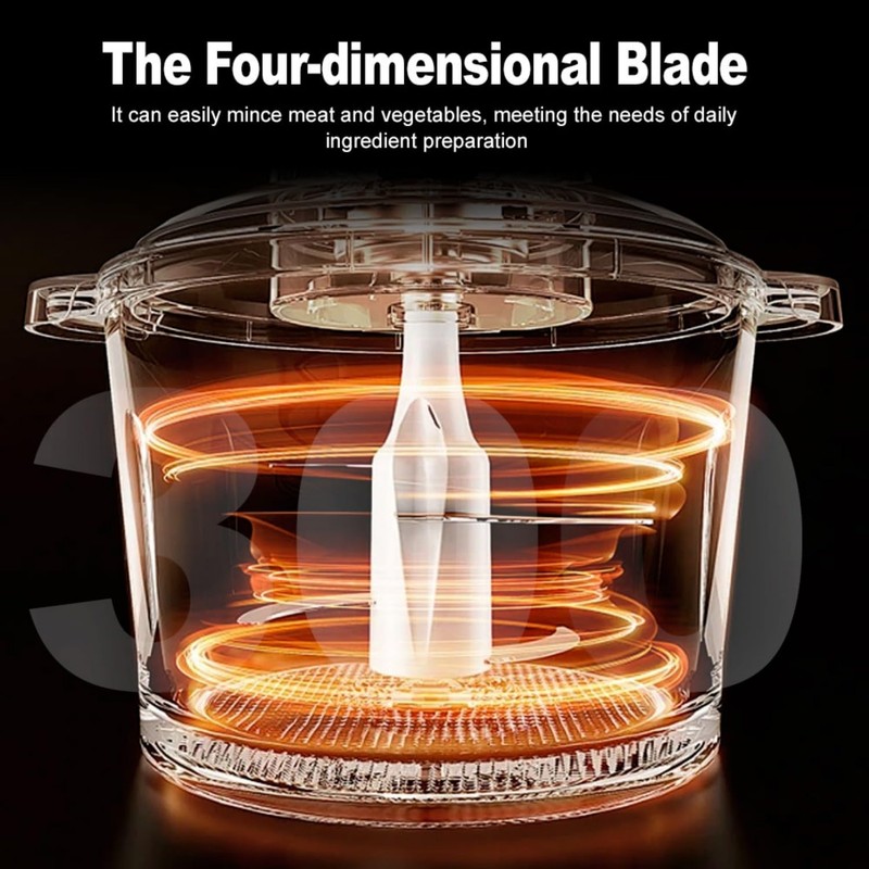 3-Speed Electric Food Processor: Meat Grinder, Vegetable Chopper & Baby