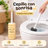 ALIMOTA Juego de 2 Escobillas para Inodoro Amarillo Diseño Sonriente