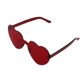 Pokinge 2Pcs Valentine Heart Headband and Heart Sunglasses Set, Love Hair Hoops Sunglasses Red Heart Headpiece Hair Bands for Valentine Wedding Anniversary