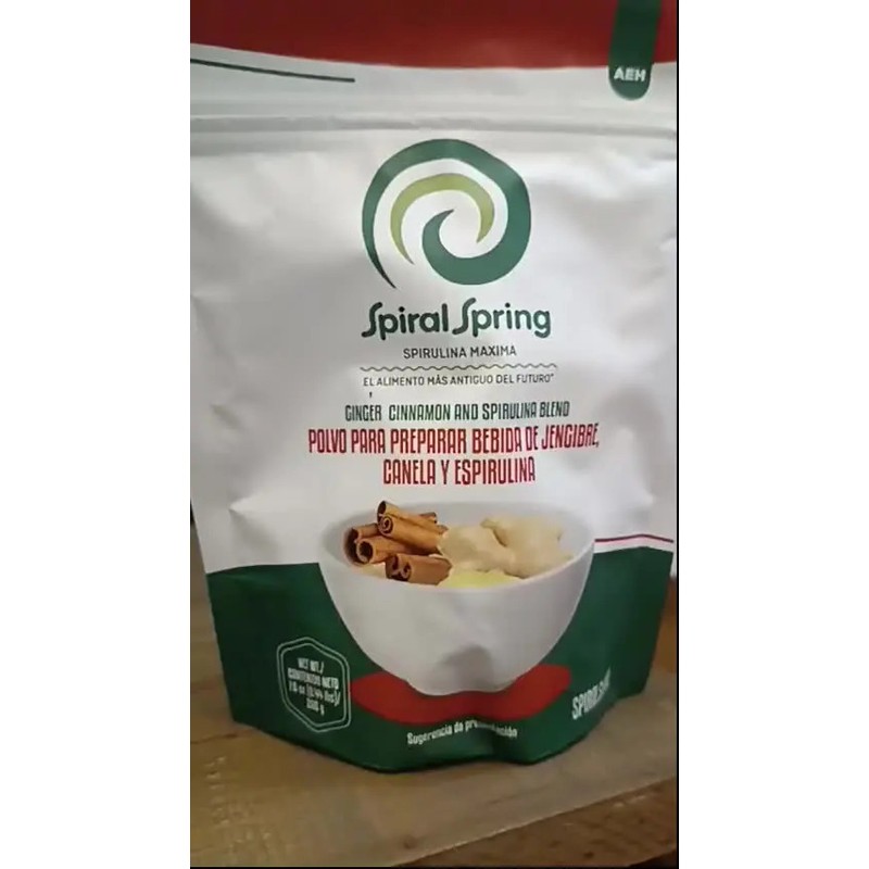 Alga Spirulina Canela Jengibre Pack 2 Bolsas De 200grs