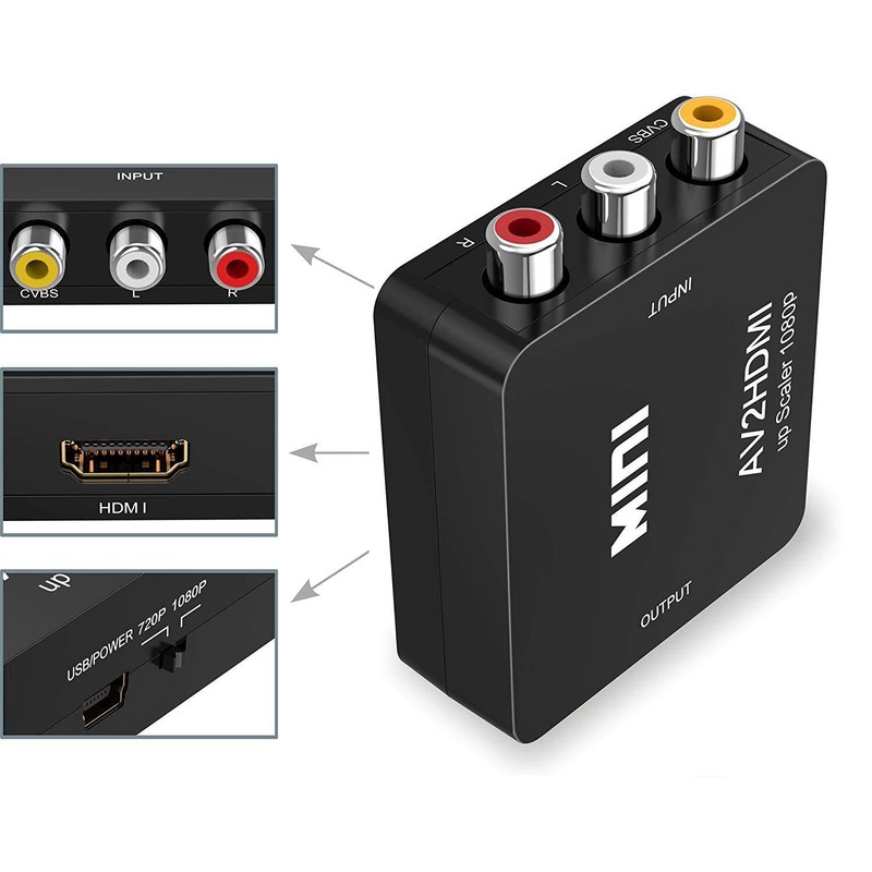 FANTIA RCA to HDMI, AV to HDMI Converter, 1080P 4k