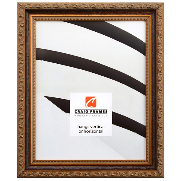 Craig Frames Regence, 16x24 Picture Frame, Amber & Gold