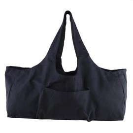 Large Yoga Mat Bag, Yoga Mat Tote Gym Duffle Bag with Side Pockets for Men and Women, black
