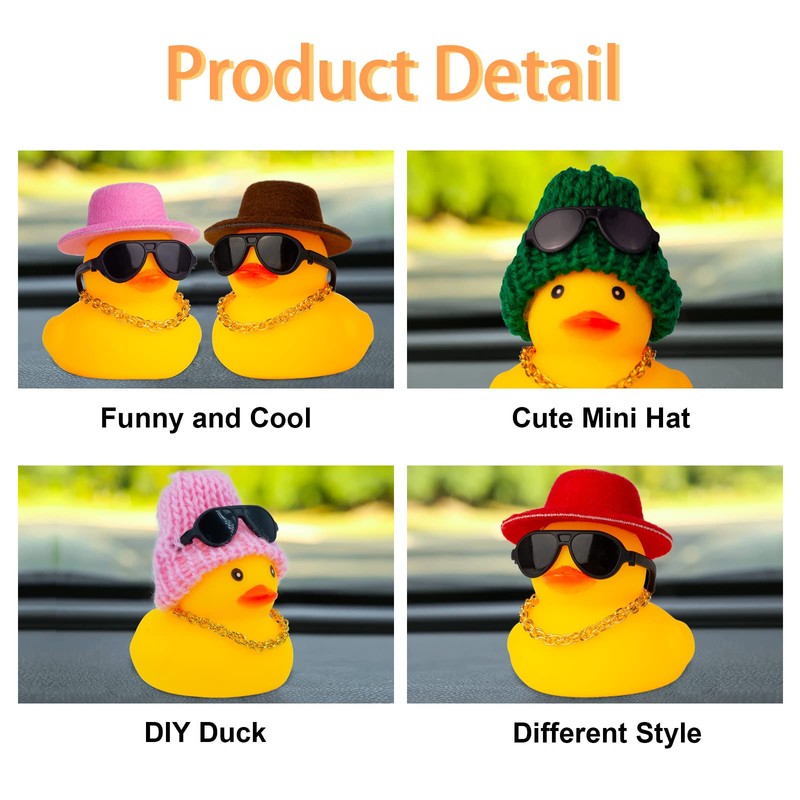 MuMyer Car Rubber Duck,Yellow Duck Car Dashboard Decorations Accessories with