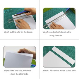 ABS0905 8pcs 0.5mm Thickness 200mm x 250mm White Sheets 9.84'' x 7.87'' x 0.02'' ABS Styrene Sheets for Model Train Layout New (0.5mm)