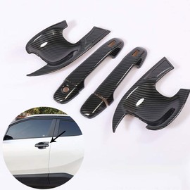 Eangzia Carbon Fiber Side Door Handle Cover Door Bowl Cup Scratch Protector Cover Trim Stickers for Toyota C-HR CHR 2018 2019 2020 2021 2022 Car Exterior Accessories 6PCS