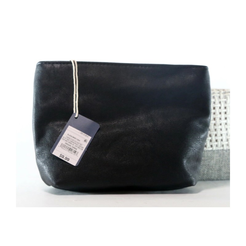 Women's Universal Thread Black Zip Up Pouch Makeup Bag Carry