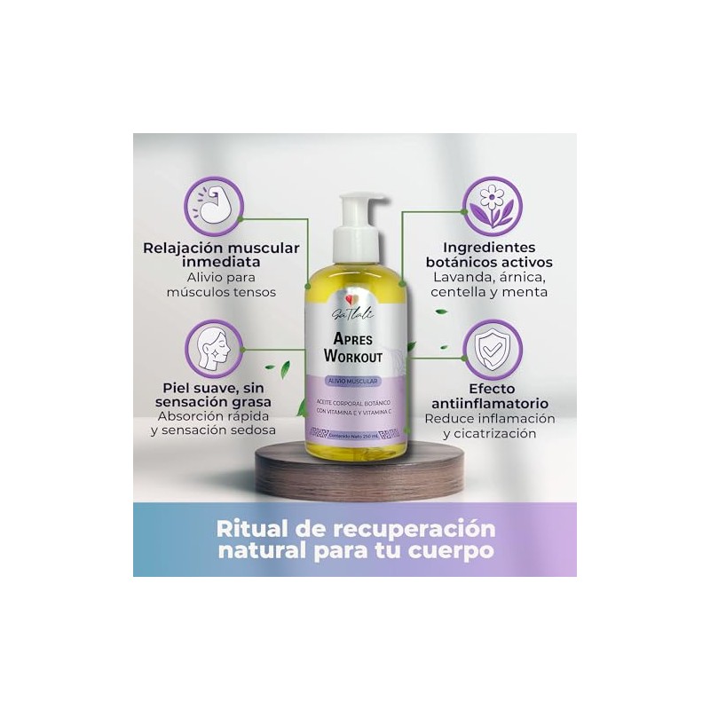 Aceite Corporal Botánico - Ga Tlali Apress Workout 250ml -