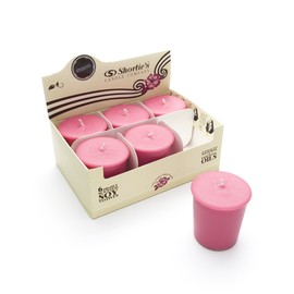 Sugarplum Cranberry Soy Votive Candles - Scented with Natural Fragrance Oils - 6 Pink Natural Votive Candle Refills - Christmas & Holiday Collection
