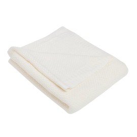CHIQUI MUNDO Manta de Arrullo para Bebé 100% Bambú Orgánico Manta de Recepción Recién Nacido Tejido Premium (Blanca, 75 x 100 cm)