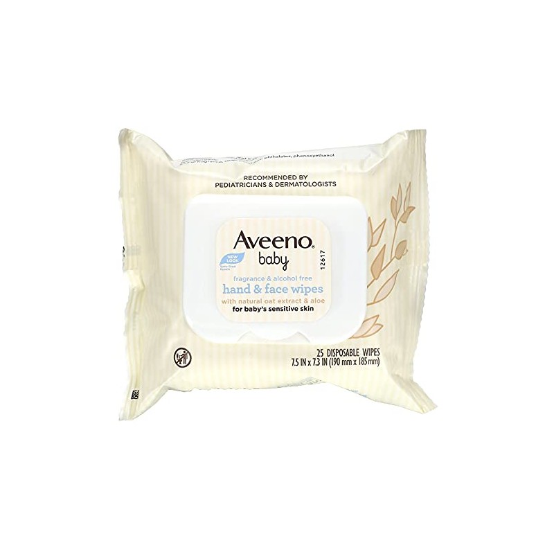 Aveeno Aveeno Baby Wipes 25 Count Sensitive (4in), 25 Count