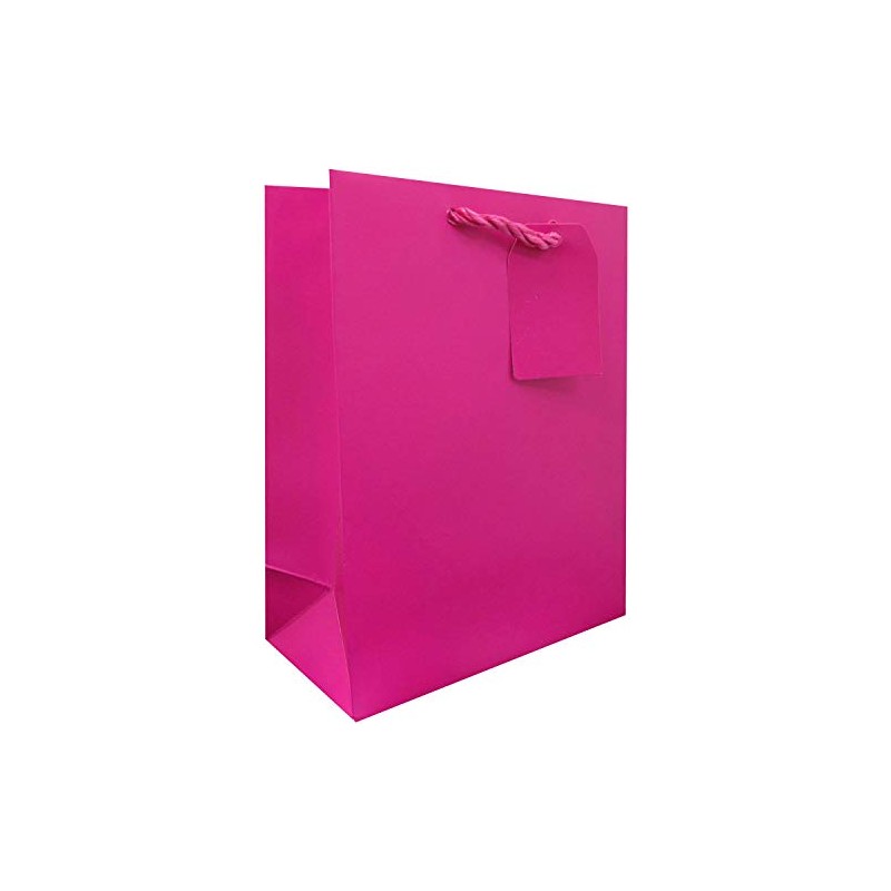 Jillson Roberts Medium Gift Bags, Matte Magenta (30 Pcs)