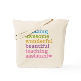 CafePress Amazing Teaching Assistant Tote Bag Natural Canvas Tote Bag, Reusable Shopping Bag
