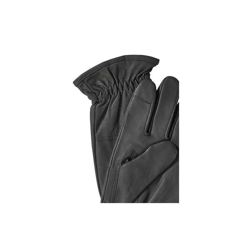 camel active Men's Leather Gloves with Screen Tab Function, Asphalt,