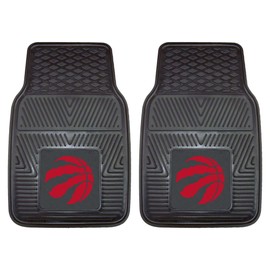 FANMATS 9422 Toronto Raptors 2-Piece Heavy Duty Vinyl Car Mat Set, Front Row Floor Mats, All Weather Protection, Universal Fit, Deep Resevoir Design