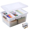 MACOPRO 17 QT Plastic Storage Box with Removable Tray Craft