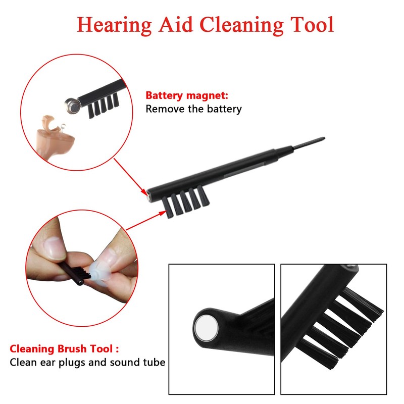 Banglijian Hearing Amplifier Accessories Earwax Springs with Brushes