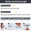 ZSTARR Retractable Ceiling Curtain Track, Measurement-Free 33.5''-59'', Room Divider, Shower