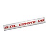 5.0L Coyote V8 RED on Silver Highly Polished Real Aluminum