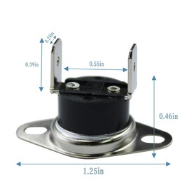 ORTVS KSD201 160-0 for GE WB27X11210 Microwave Oven Thermostat, Thermal Fuse Temperature Control Switch Sensor, Microwave Oven Coffee Maker Normally Closed Thermostat 1 Pcs