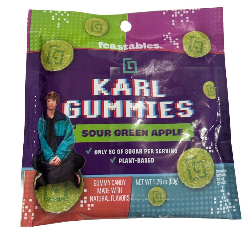 MR BEAST FEASTABLES KARL GUMMIES - Sour Green Apple 2