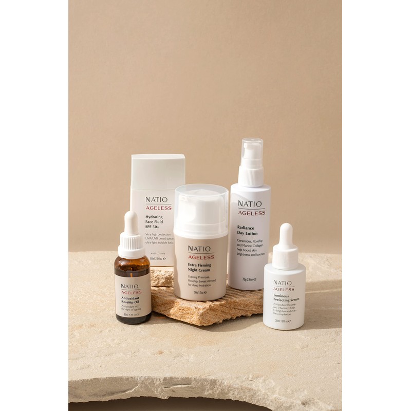Natio Australia Ageless Hydrating Face Fluid SPF 50+ 60ml -