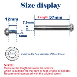 OTFAITP M8 Screws for 2-3-4-Wheel Kid Scoote Replacement Micro Mini Foldable Kick Scooter Kids Scooters Axles Repair