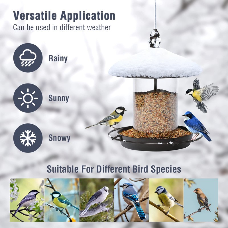 Youvip Metal Roof Bird Feeder - Chew Proof for Outdoor