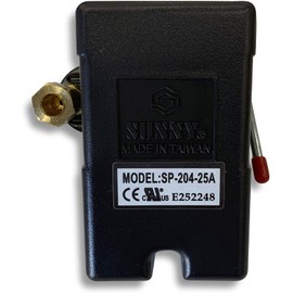 Sunny-L4, 95-125 psi, Four Port Pressure Switch w/ On/Off Switch & Unloader, 25 amp