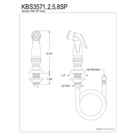 Kingston Brass Gourmetier KBS3578SP Kitchen Faucet Sprayer, Brushed Nickel