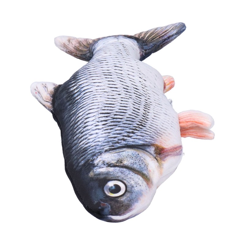 Electric Fish Cat Toy Plush Moving Wagging Jumping Automatic Simulation
