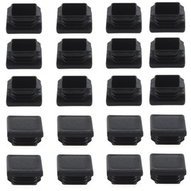 3/4" Square Tubing End Caps (20-Pack) - Durable Plastic Pipe Plugs for Furniture, Fitness Equipment & Fencing Posts